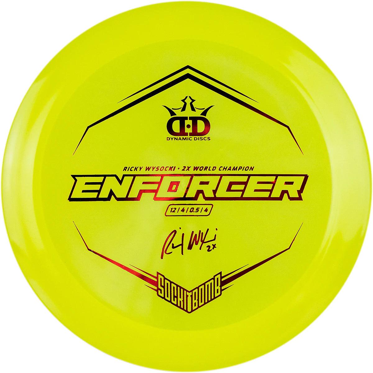 Dynamic Discs Lucid Ice Enforcer - Ricky Wysocki Sockibomb Stamp - PAR3 | Disku golfs